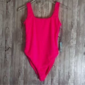 New Fashion Nova Hot Pink One-Piece Swimsuit fits size 6-8